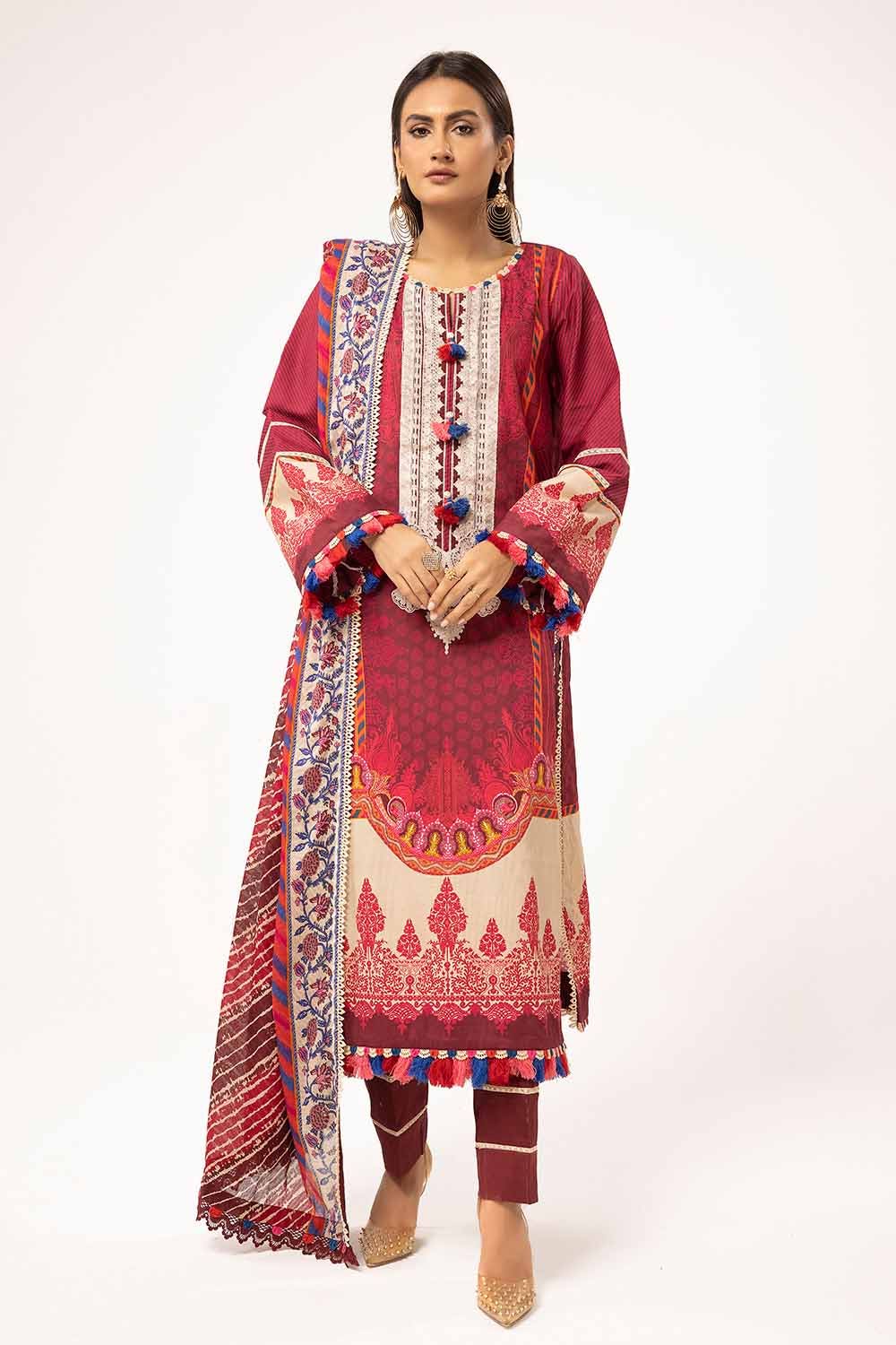 Gul Ahmed | Winter Collection 24 | Cotton Net Dupatta CD-42001 by Gul Ahmed - Designer Dress - Type: Ladies Clothes - Available at Libayah - 100% Original