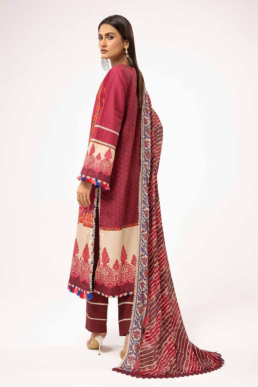 Gul Ahmed | Winter Collection 24 | Cotton Net Dupatta CD-42001 by Gul Ahmed - Designer Dress - Type: Ladies Clothes - Available at Libayah - 100% Original