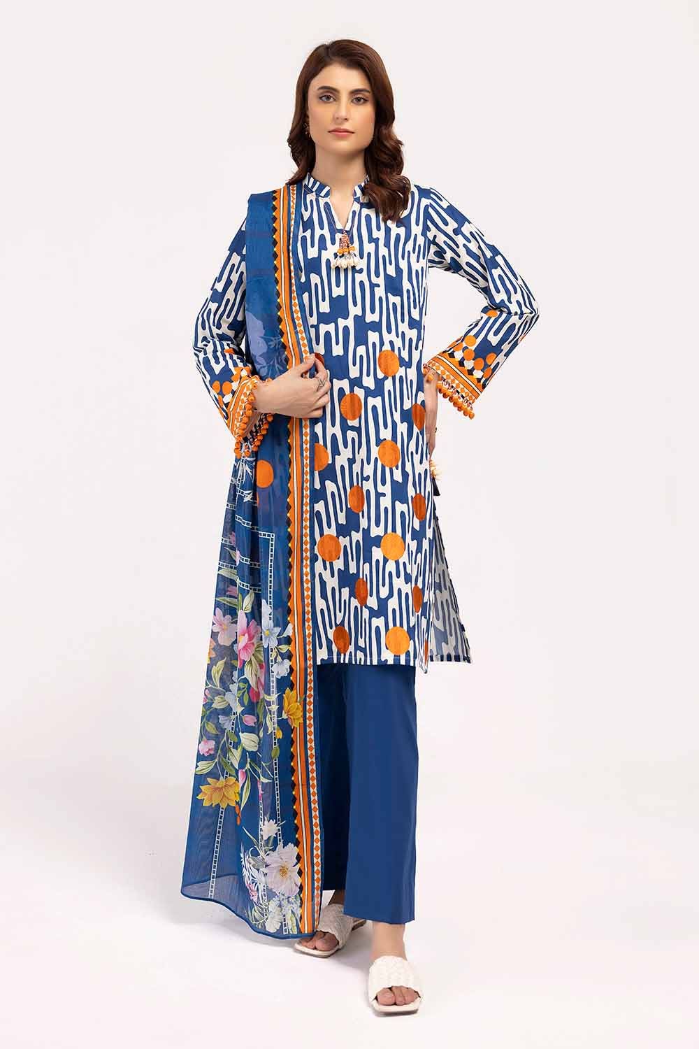 Gul Ahmed | Winter Collection 24 | Cotton Net Dupatta CD-42003 by Gul Ahmed - Designer Dress - Type: Ladies Clothes - Available at Libayah - 100% Original