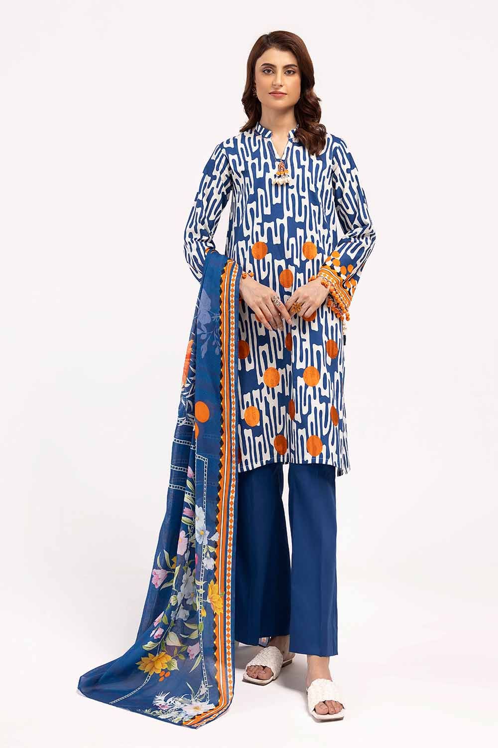 Gul Ahmed | Winter Collection 24 | Cotton Net Dupatta CD-42003 by Gul Ahmed - Designer Dress - Type: Ladies Clothes - Available at Libayah - 100% Original