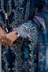 Aabyaan | Saagar Luxury Lawn 25 | AZURA (AS-03) by Aabyaan - Designer Dress - Type: Ladies Clothes - Available at Libayah - 100% Original