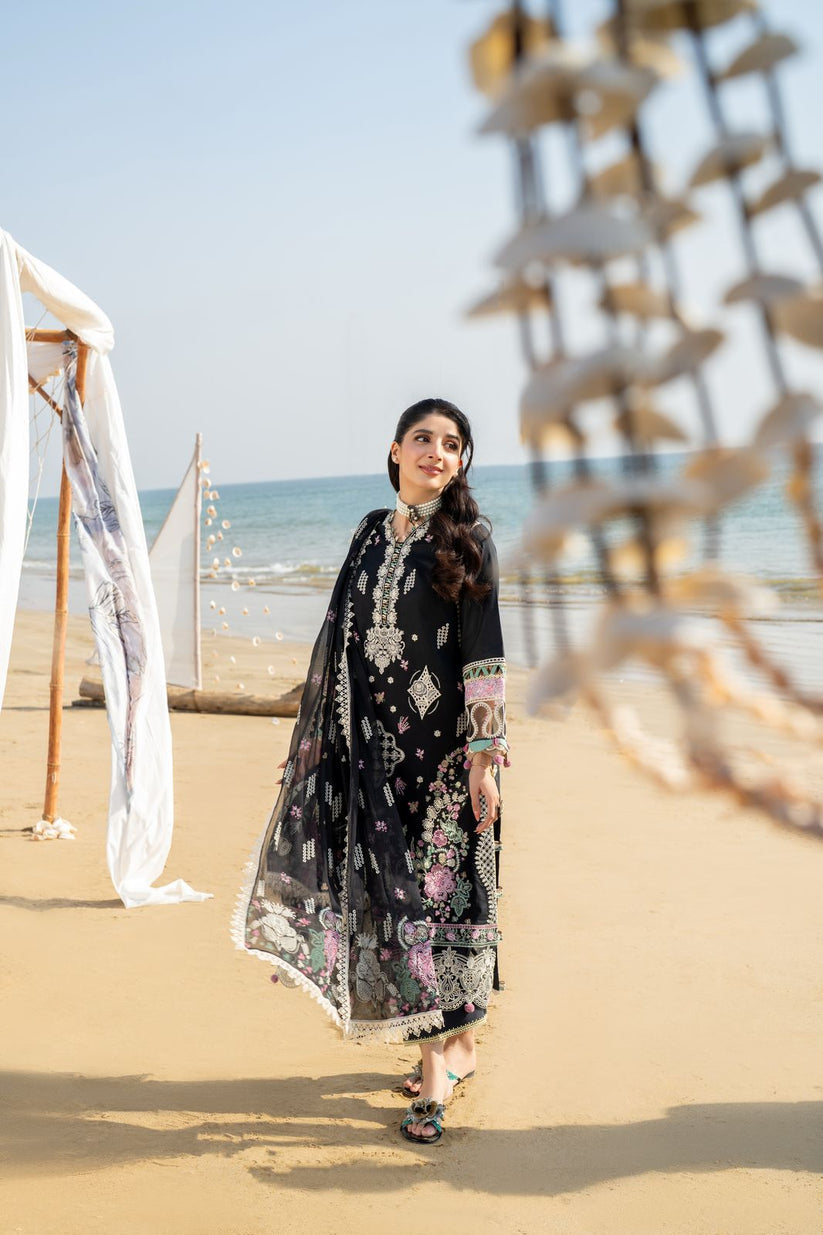 Aabyaan | Saagar Luxury Lawn 25 | TALIA (AS-08) by Aabyaan - Designer Dress - Type: Ladies Clothes - Available at Libayah - 100% Original