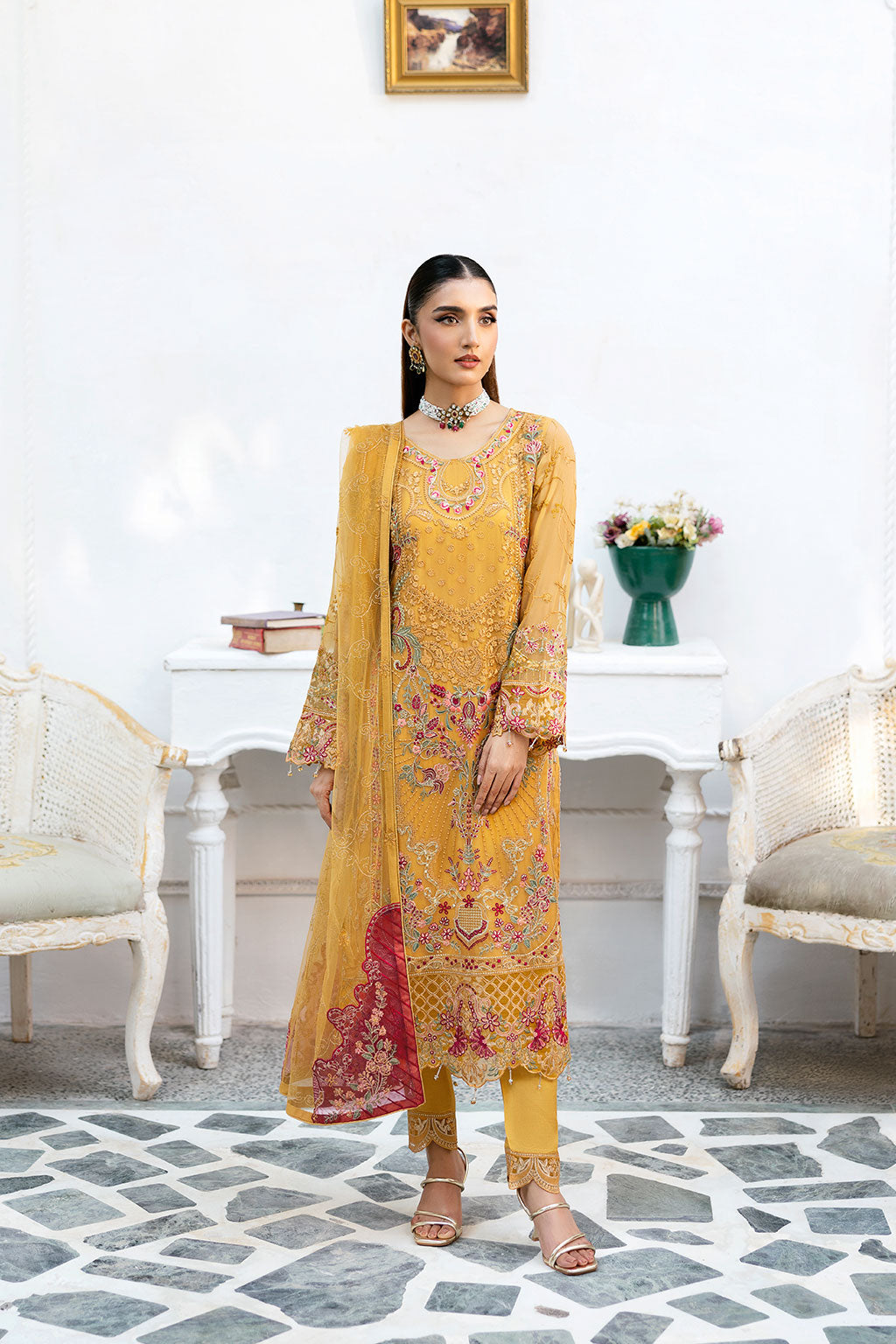 Ramsha | Chevron Chiffon Collection | A-1004 by Ramsha - Designer Dress - Type: Ladies Clothes - Available at Libayah - 100% Original