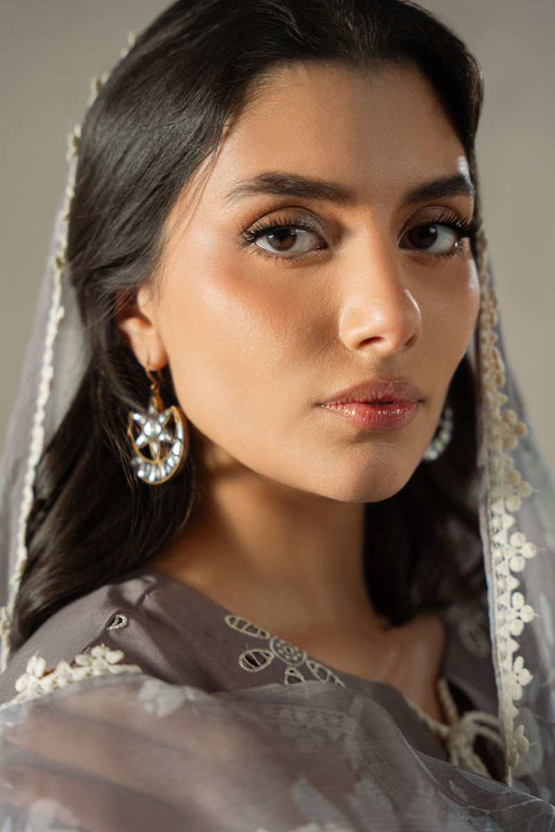 Cross Stitch | Chikankari Lawn 25 | WHISPER ASH by Cross Stitch - Designer Dress - Type: Ladies Clothes - Available at Libayah - 100% Original
