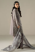 Cross Stitch | Chikankari Lawn 25 | WHISPER ASH by Cross Stitch - Designer Dress - Type: Ladies Clothes - Available at Libayah - 100% Original