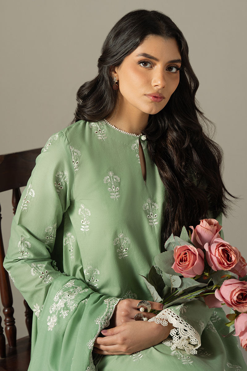 Cross Stitch | Chikankari Lawn 25 | SAGE GARDEN by Cross Stitch - Designer Dress - Type: Ladies Clothes - Available at Libayah - 100% Original
