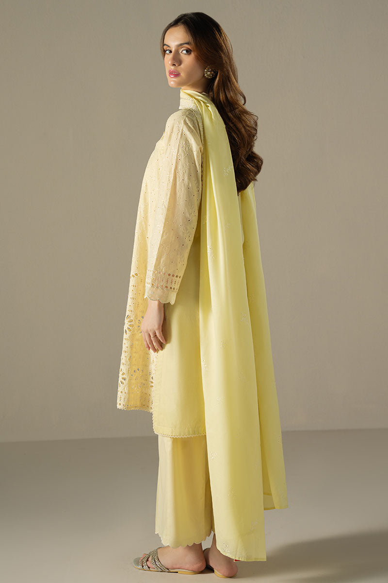 Cross Stitch | Chikankari Lawn 25 | LEMON ZEST by Cross Stitch - Designer Dress - Type: Ladies Clothes - Available at Libayah - 100% Original