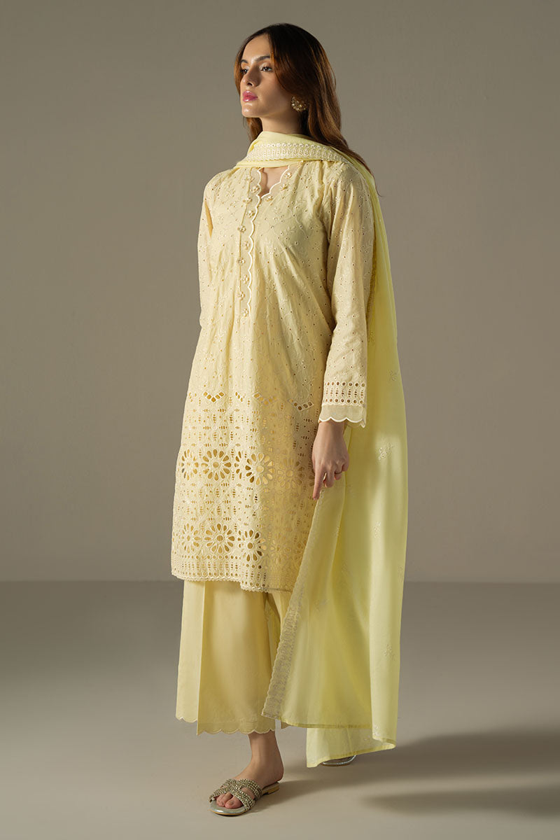 Cross Stitch | Chikankari Lawn 25 | LEMON ZEST by Cross Stitch - Designer Dress - Type: Ladies Clothes - Available at Libayah - 100% Original