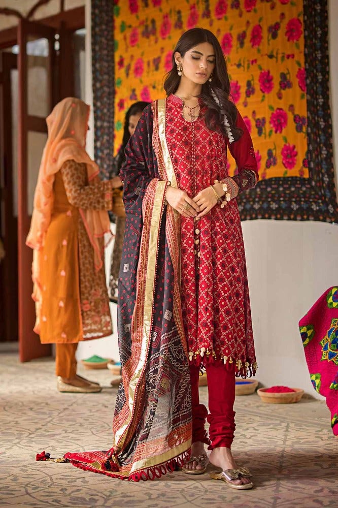Gul Ahmed | Chunri Collection | CL-42032 B by Gul Ahmed - Designer Dress - Type: Ladies Clothes - Available at Libayah - 100% Original