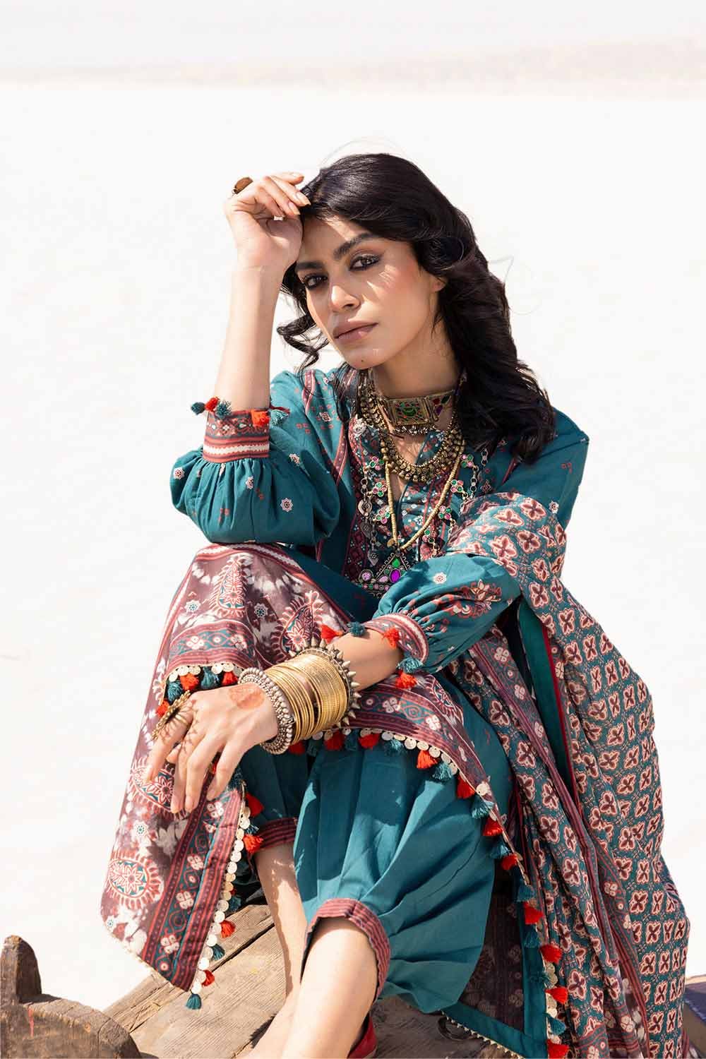Gul Ahmed | Ajrak Kahani | CL-42115 by Gul Ahmed - Designer Dress - Type: Ladies Clothes - Available at Libayah - 100% Original