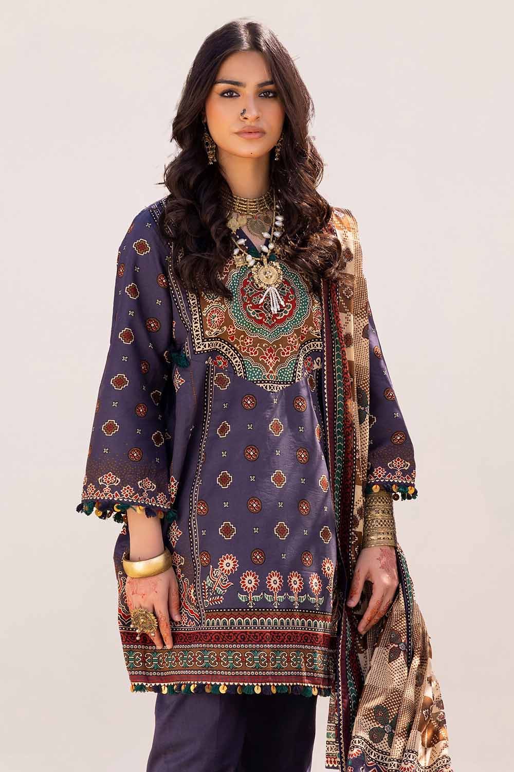 Gul Ahmed | Ajrak Kahani | CL-42118 by Gul Ahmed - Designer Dress - Type: Ladies Clothes - Available at Libayah - 100% Original