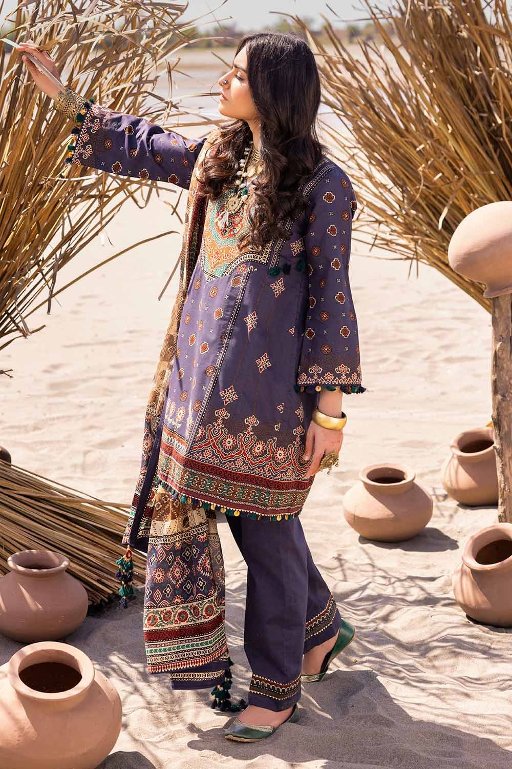 Gul Ahmed | Ajrak Kahani | CL-42118 by Gul Ahmed - Designer Dress - Type: Ladies Clothes - Available at Libayah - 100% Original
