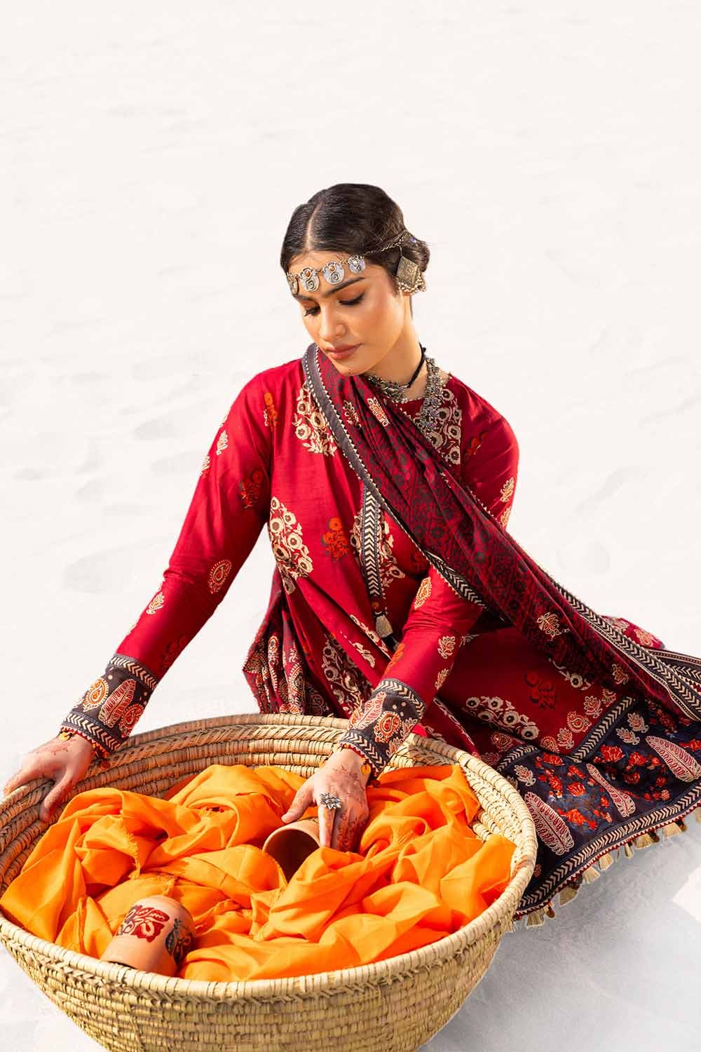 Gul Ahmed | Ajrak Kahani | CL-42245 by Gul Ahmed - Designer Dress - Type: Ladies Clothes - Available at Libayah - 100% Original