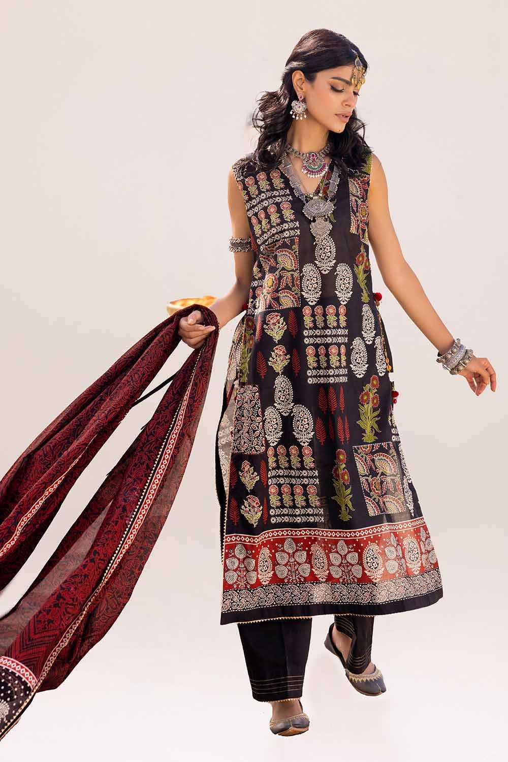 Gul Ahmed | Ajrak Kahani | CL-42246 by Gul Ahmed - Designer Dress - Type: Ladies Clothes - Available at Libayah - 100% Original