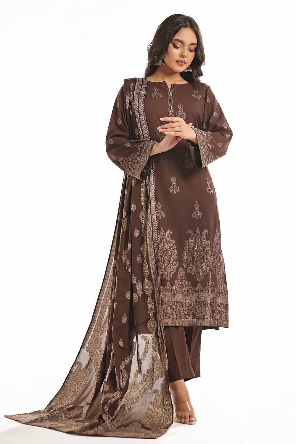 Gul Ahmed | Special Jacquard Collection | CLF-42020 A by Gul Ahmed - Designer Dress - Type: Ladies Clothes - Available at Libayah - 100% Original