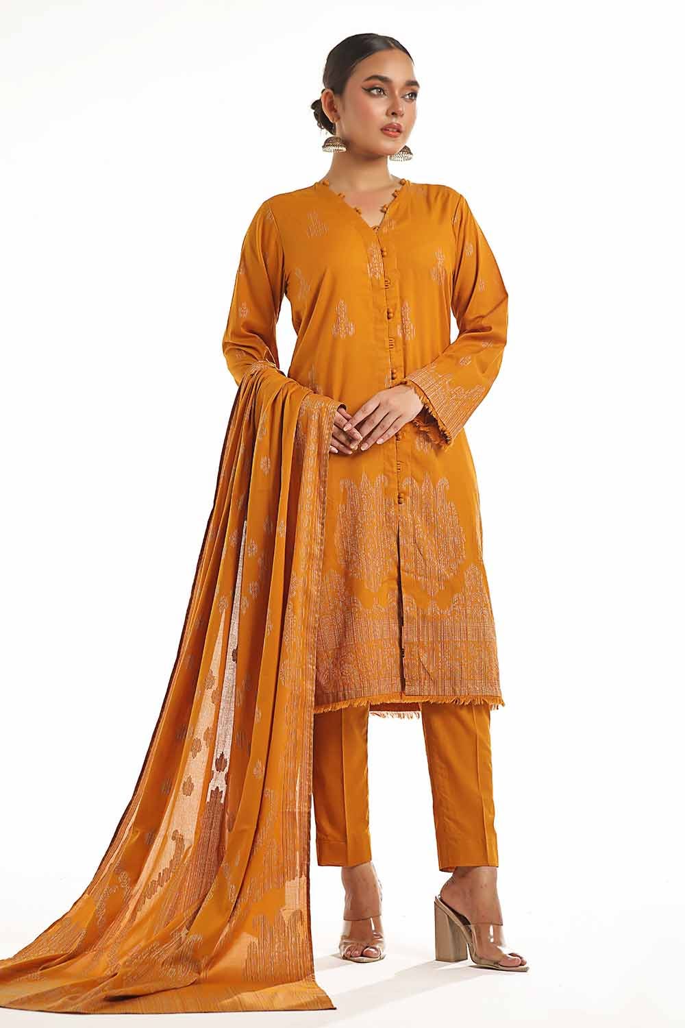 Gul Ahmed | Special Jacquard Collection | CLF-42020 F by Gul Ahmed - Designer Dress - Type: Ladies Clothes - Available at Libayah - 100% Original