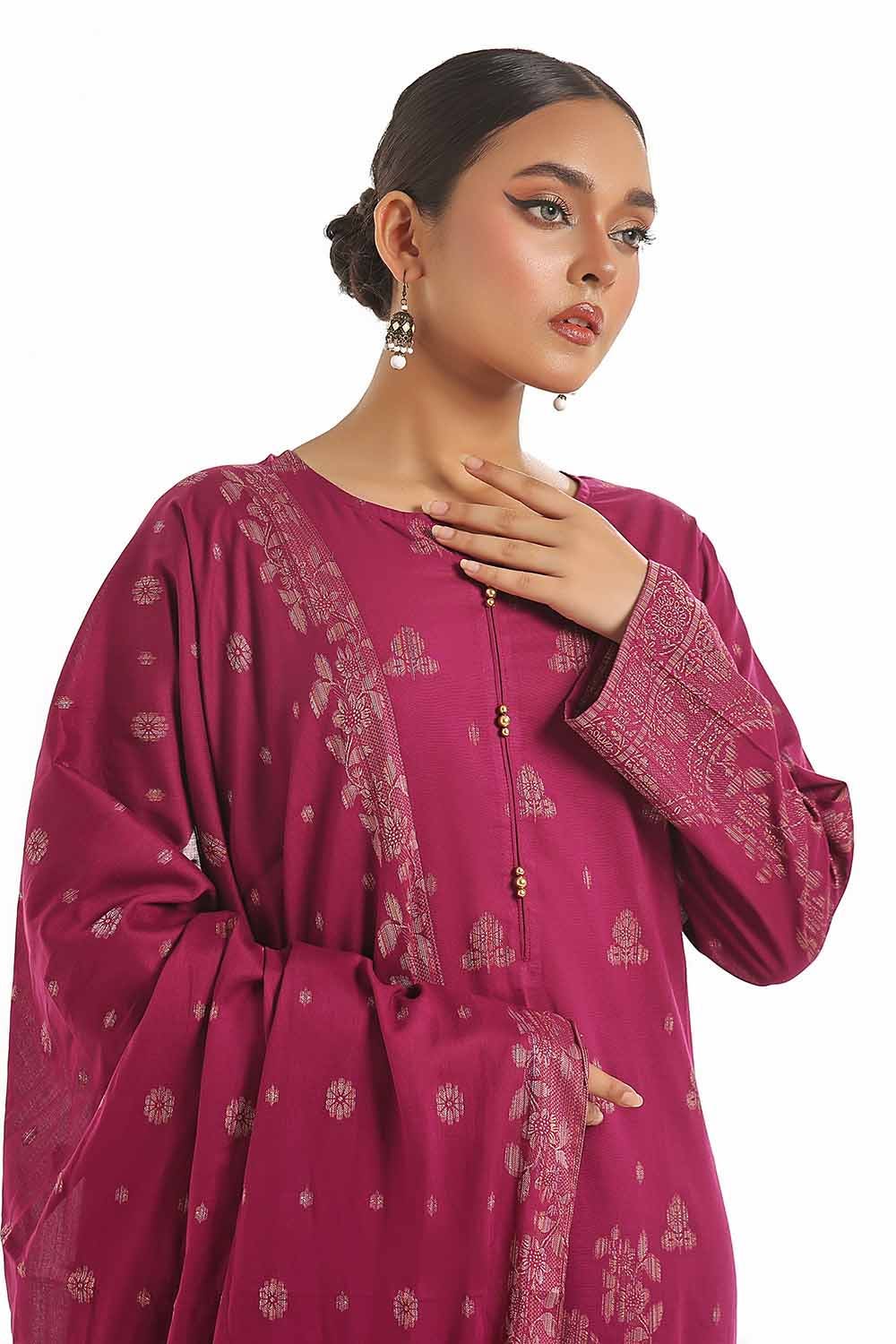 Gul Ahmed | Special Jacquard Collection | CLF-42021 D by Gul Ahmed - Designer Dress - Type: Ladies Clothes - Available at Libayah - 100% Original