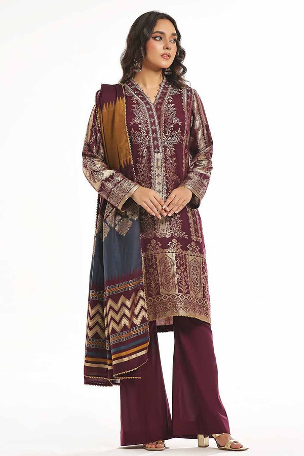 Gul Ahmed | Special Jacquard Collection | CLF-42022 A by Gul Ahmed - Designer Dress - Type: Ladies Clothes - Available at Libayah - 100% Original