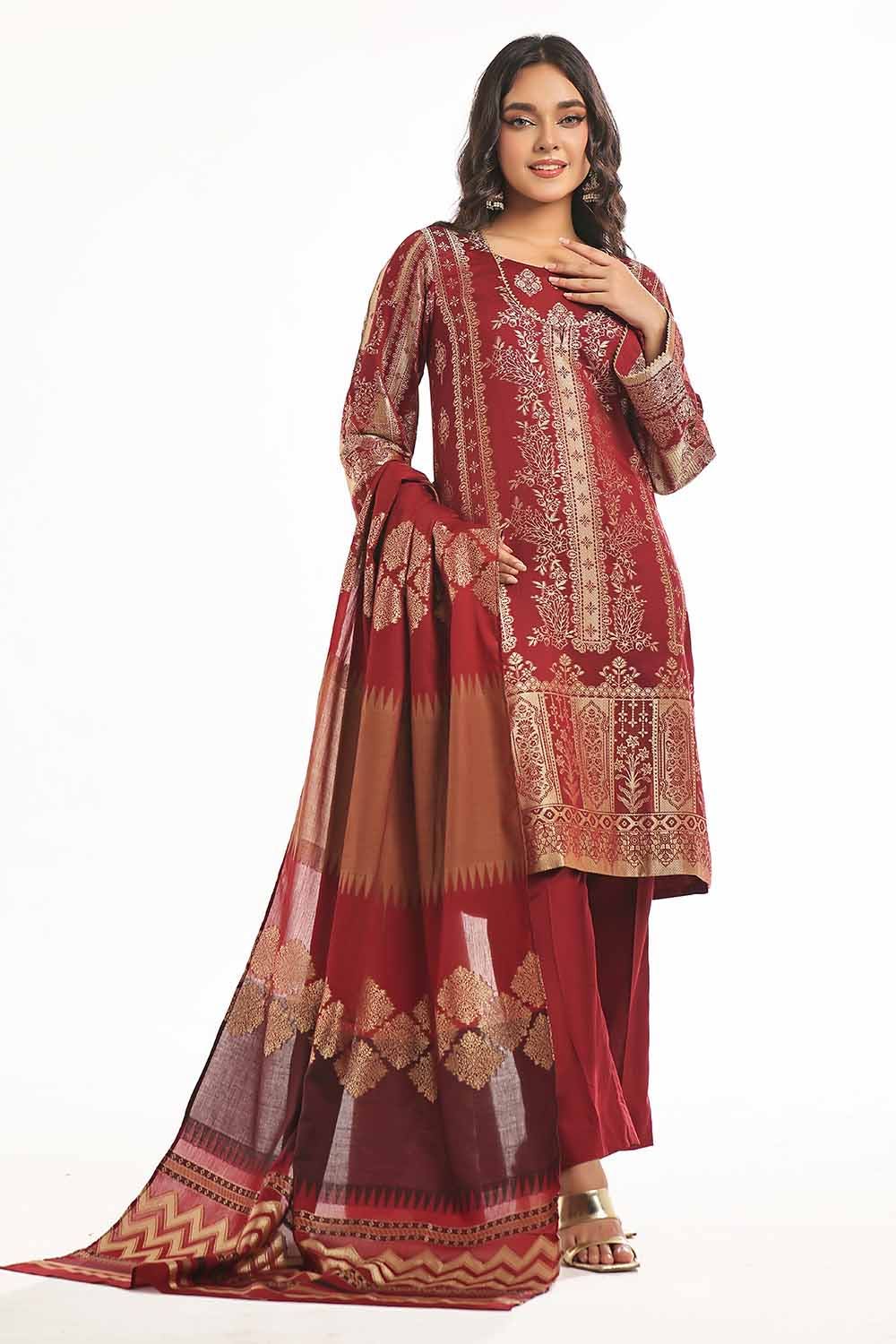 Gul Ahmed | Special Jacquard Collection | CLF-42022 B by Gul Ahmed - Designer Dress - Type: Ladies Clothes - Available at Libayah - 100% Original