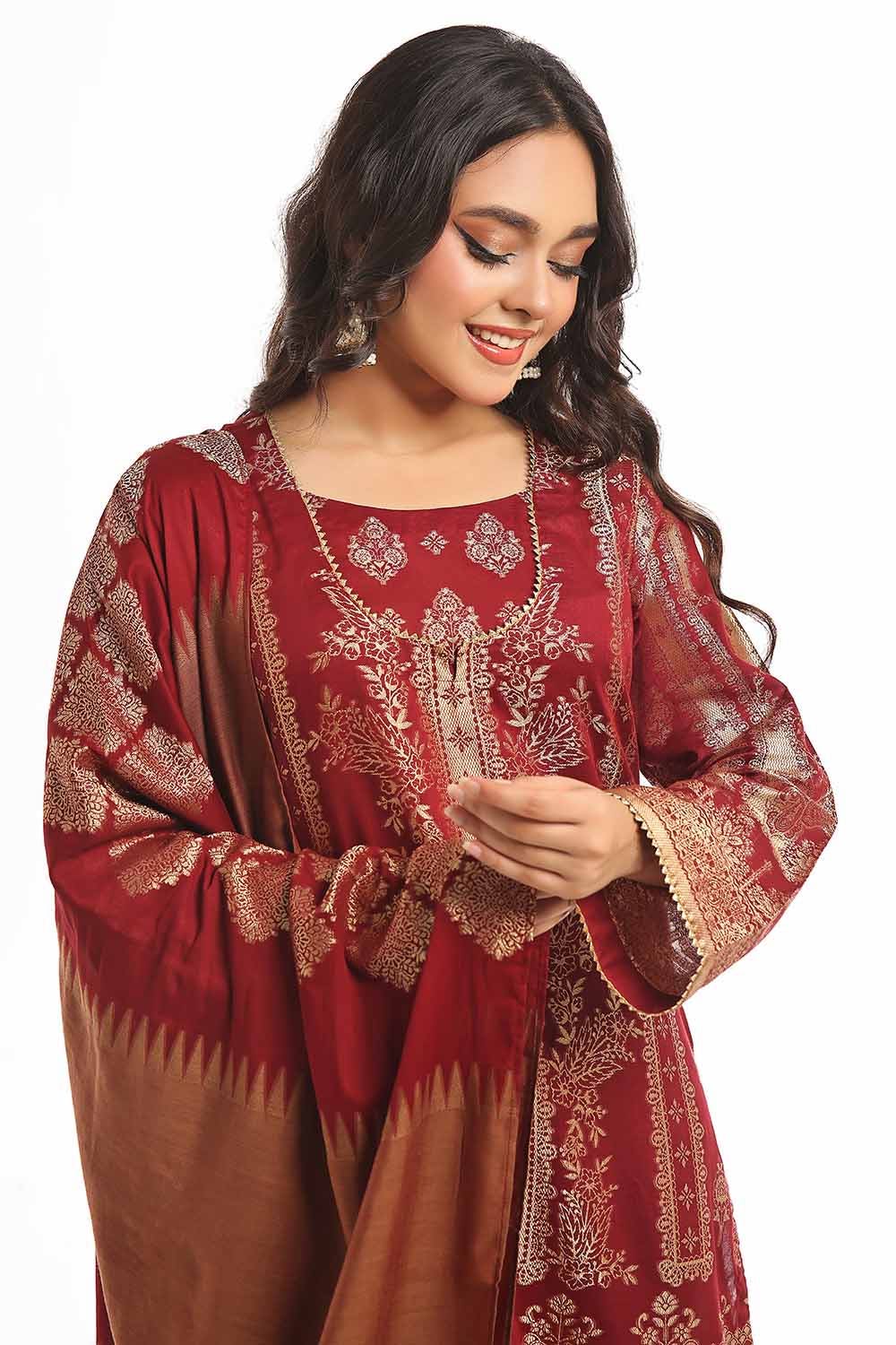 Gul Ahmed | Special Jacquard Collection | CLF-42022 B by Gul Ahmed - Designer Dress - Type: Ladies Clothes - Available at Libayah - 100% Original