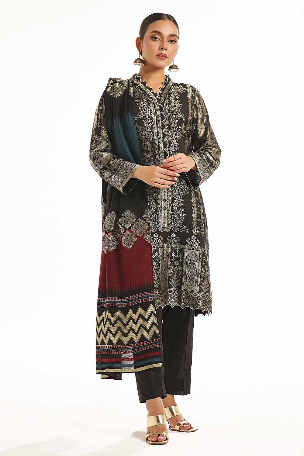 Gul Ahmed | Special Jacquard Collection | CLF-42022 C by Gul Ahmed - Designer Dress - Type: Ladies Clothes - Available at Libayah - 100% Original
