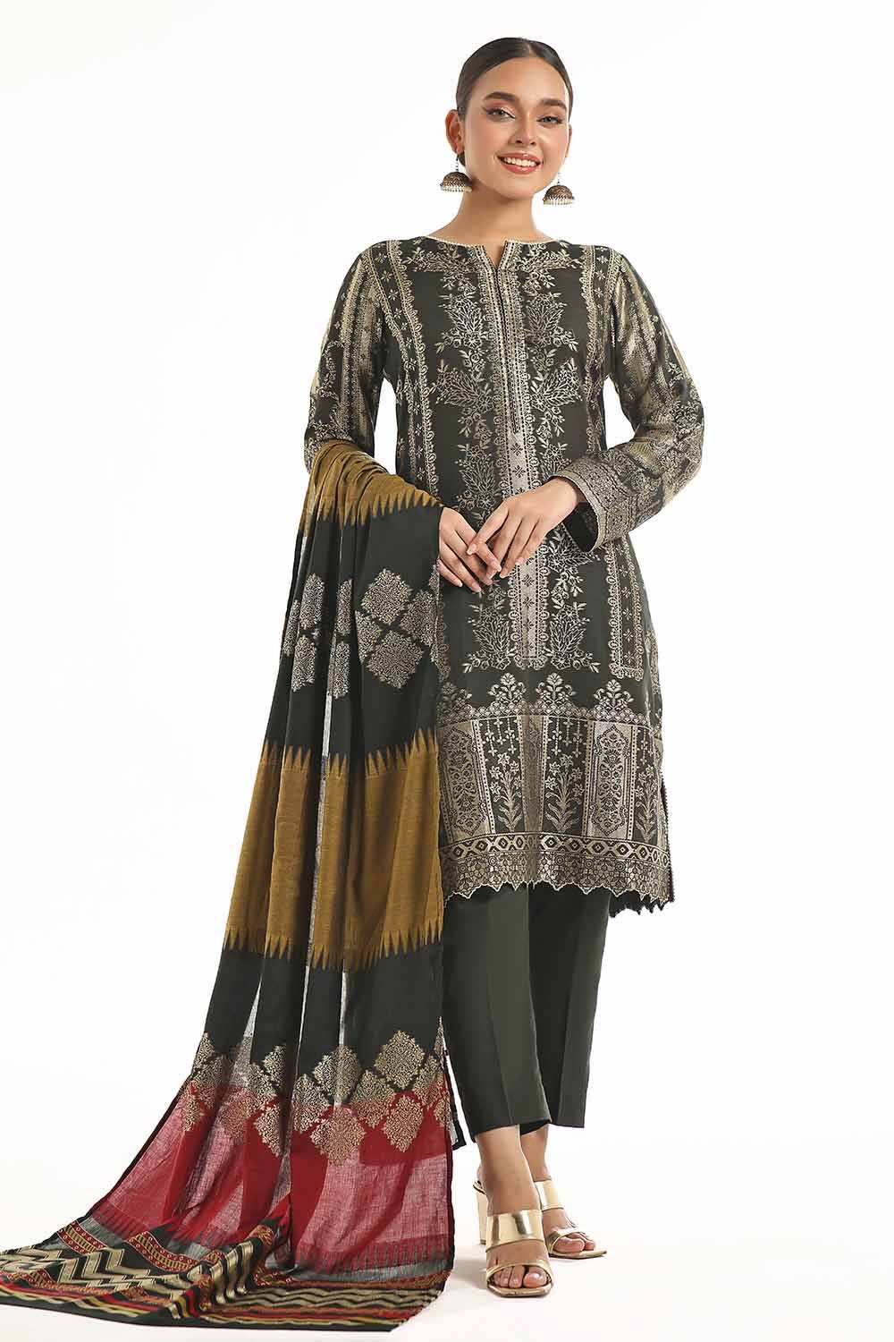 Gul Ahmed | Special Jacquard Collection | CLF-42022 E by Gul Ahmed - Designer Dress - Type: Ladies Clothes - Available at Libayah - 100% Original