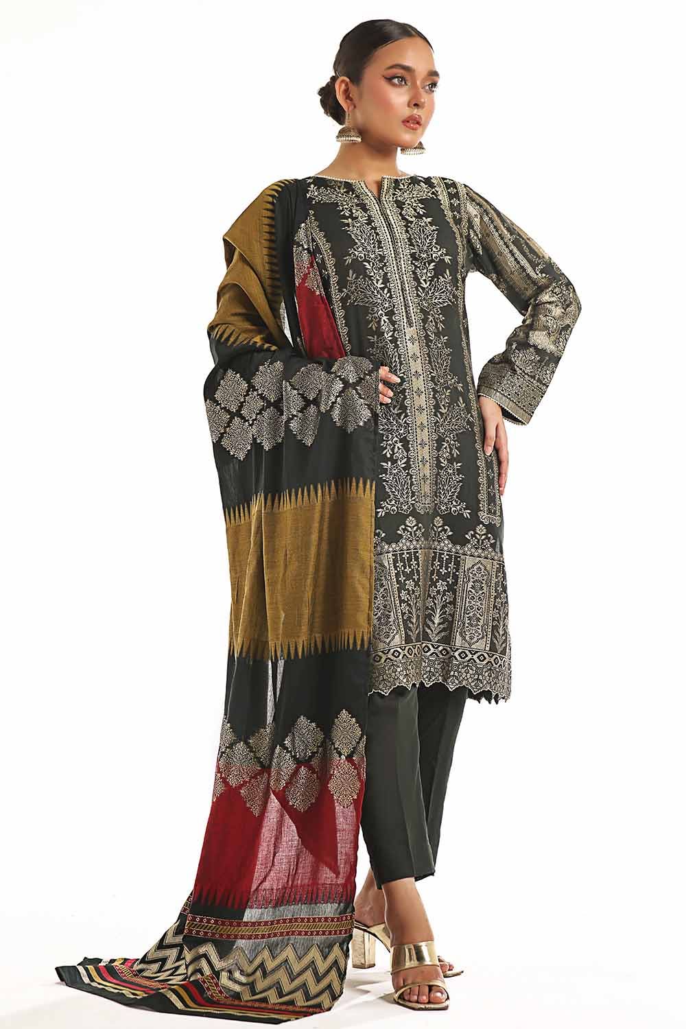 Gul Ahmed | Special Jacquard Collection | CLF-42022 E by Gul Ahmed - Designer Dress - Type: Ladies Clothes - Available at Libayah - 100% Original