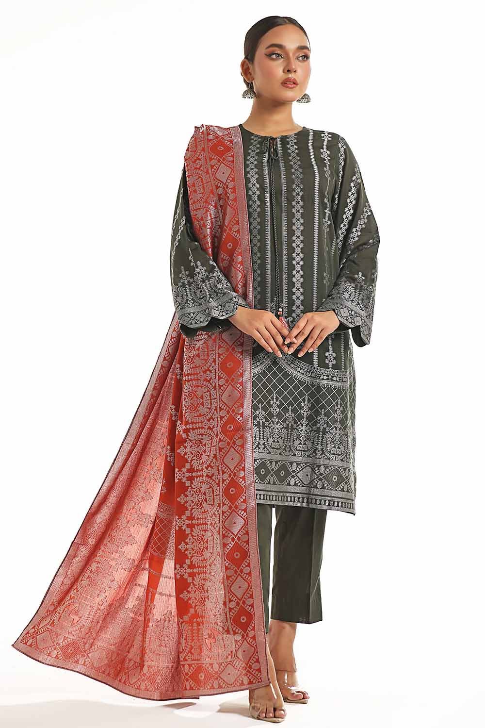 Gul Ahmed | Special Jacquard Collection | CLF-42023 B by Gul Ahmed - Designer Dress - Type: Ladies Clothes - Available at Libayah - 100% Original