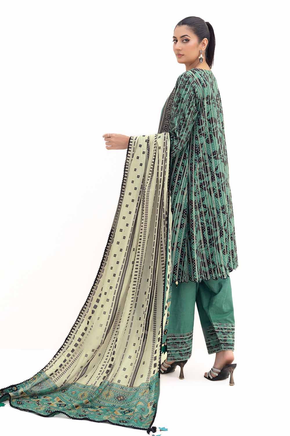 Gul Ahmed | Winter Collection 24 | Cotton Net Dupatta CN-42004 by Gul Ahmed - Designer Dress - Type: Ladies Clothes - Available at Libayah - 100% Original