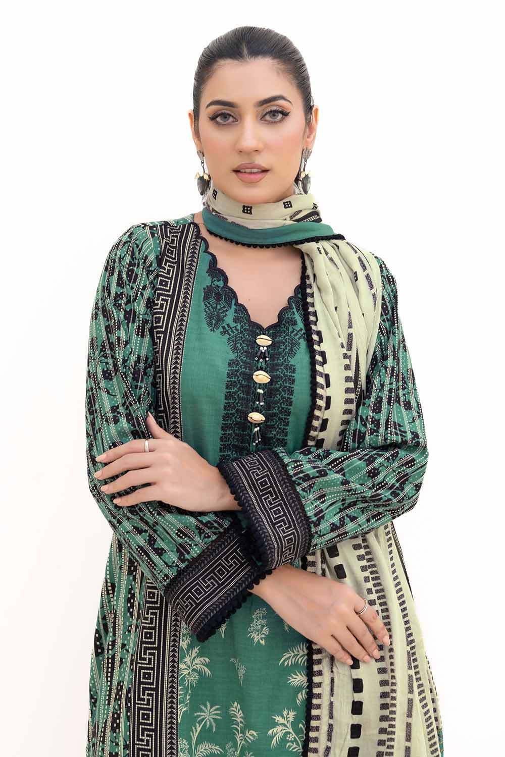 Gul Ahmed | Winter Collection 24 | Cotton Net Dupatta CN-42004 by Gul Ahmed - Designer Dress - Type: Ladies Clothes - Available at Libayah - 100% Original