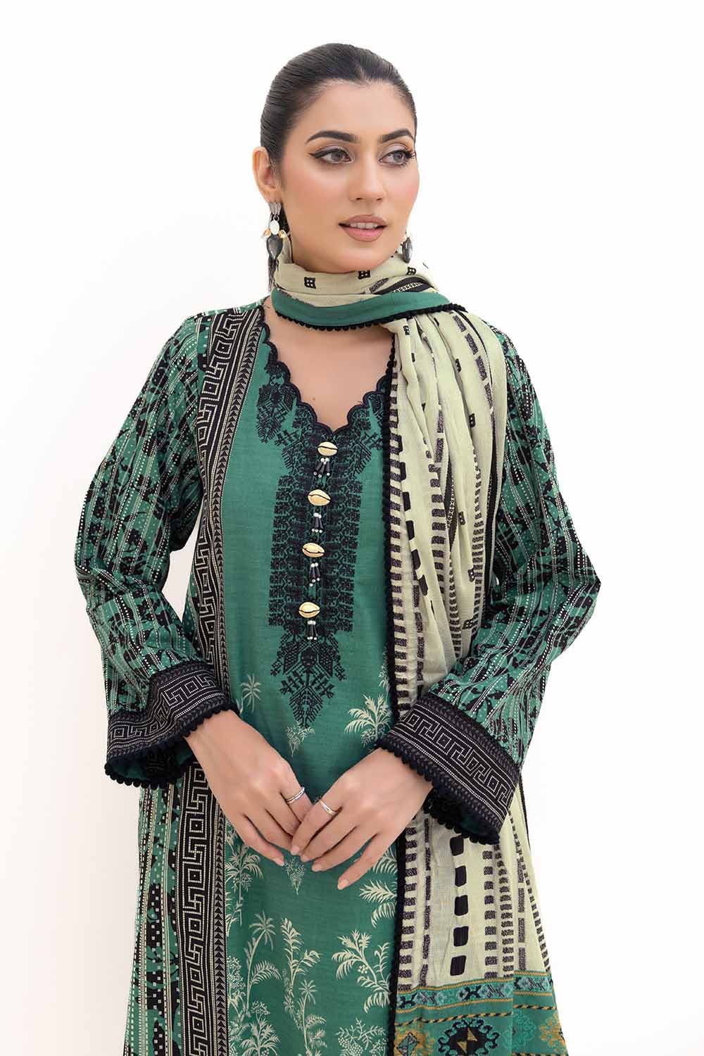 Gul Ahmed | Winter Collection 24 | Cotton Net Dupatta CN-42004 by Gul Ahmed - Designer Dress - Type: Ladies Clothes - Available at Libayah - 100% Original
