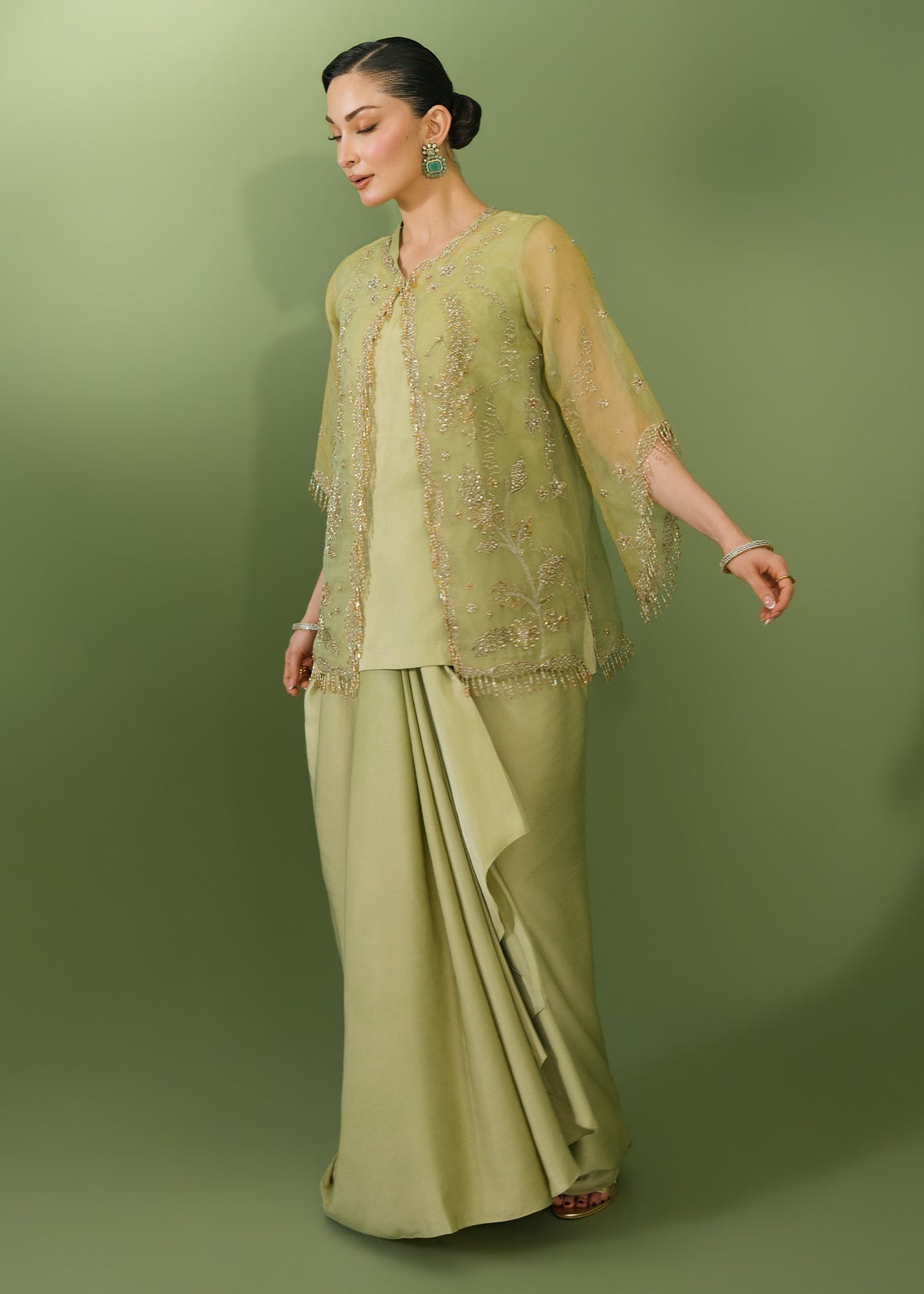 Jeem | Celestial Luxe Formals |CORAL LEAF by Jeem - Designer Dress  - Type : Ladies Clothes - Available at Libayah - 100% Original 