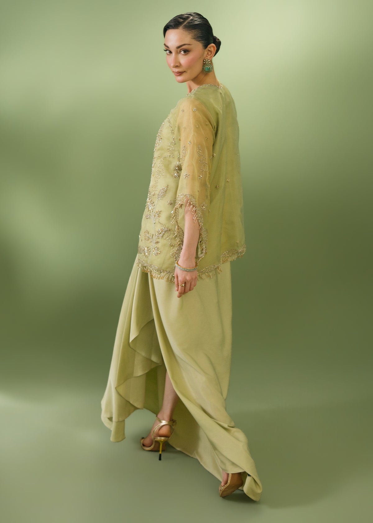 Jeem | Celestial Luxe Formals |CORAL LEAF by Jeem - Designer Dress  - Type : Ladies Clothes - Available at Libayah - 100% Original 