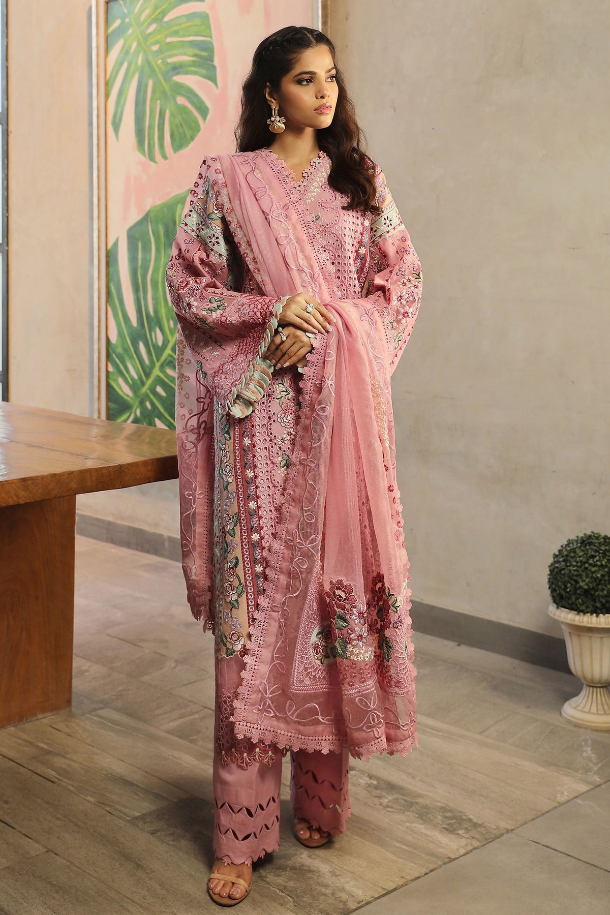 Maryam Hussain | Luxury Lawn 24 | CORAL by Maryam Hussain - Designer Dress - Type: Ladies Clothes - Available at Libayah - 100% Original