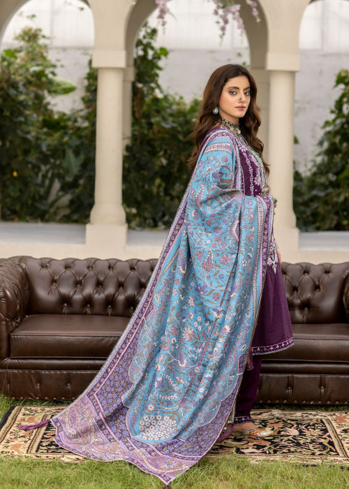 Meem | Winter Collection | PURPLE (KHADDAR) by Meem - Designer Dress - Type: Ladies Clothes - Available at Libayah - 100% Original