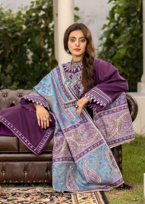 Meem | Winter Collection | PURPLE (KHADDAR) by Meem - Designer Dress - Type: Ladies Clothes - Available at Libayah - 100% Original