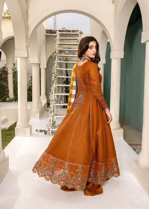 Meem | Winter Collection | RUST (LINEN) by Meem - Designer Dress - Type: Ladies Clothes - Available at Libayah - 100% Original