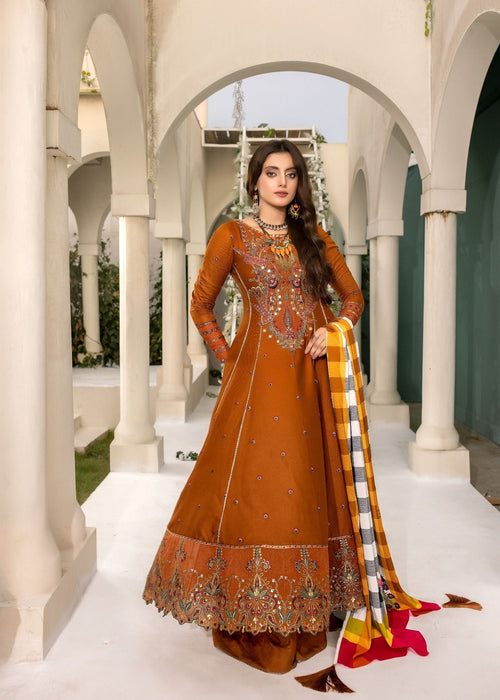 Meem | Winter Collection | RUST (LINEN) by Meem - Designer Dress - Type: Ladies Clothes - Available at Libayah - 100% Original