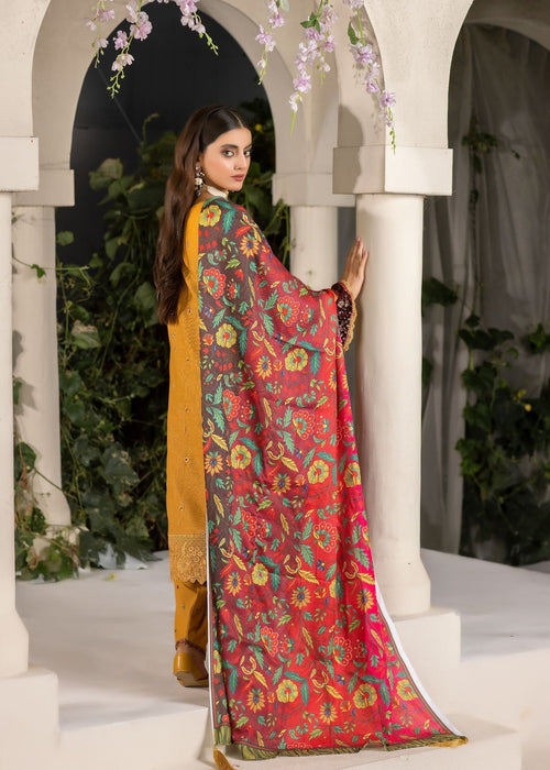 Meem | Winter Collection | MUSTARD (KHADDAR) by Meem - Designer Dress - Type: Ladies Clothes - Available at Libayah - 100% Original