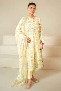 Cross Stitch | Daily Lawn 24 | CREAM BRULEE-3 PIECE LAWN SUIT by Cross Stitch - Designer Dress - Type: Ladies Clothes - Available at Libayah - 100% Original