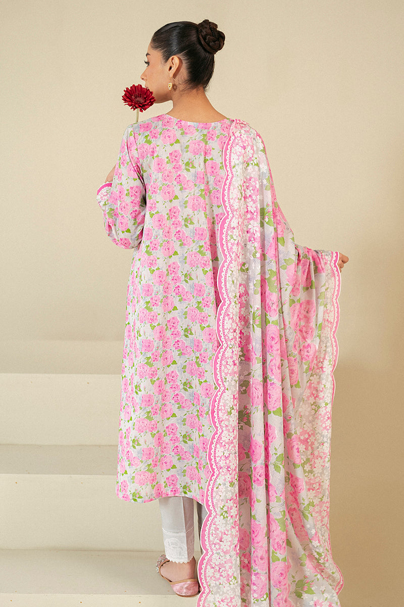 Cross Stitch | Daily Lawn 24 | FLORAL WIND-3 PIECE LAWN SUIT by Cross Stitch - Designer Dress - Type: Ladies Clothes - Available at Libayah - 100% Original