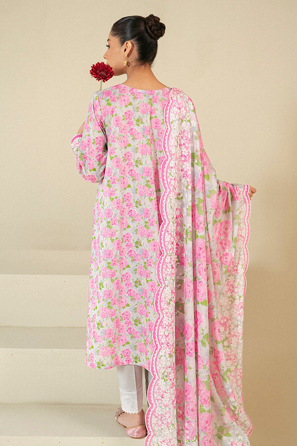 Cross Stitch | Daily Lawn 24 | FLORAL WIND-3 PIECE LAWN SUIT by Cross Stitch - Designer Dress - Type: Ladies Clothes - Available at Libayah - 100% Original
