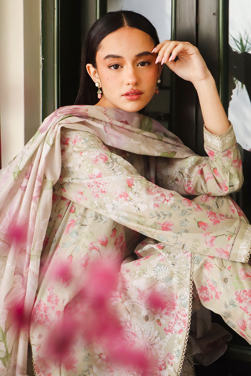 Cross Stitch | Printed Lawn | OLIVE AURA by Cross Stitch - Designer Dress - Type: Ladies Clothes - Available at Libayah - 100% Original
