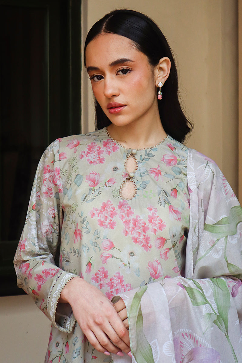 Cross Stitch | Printed Lawn | OLIVE AURA by Cross Stitch - Designer Dress - Type: Ladies Clothes - Available at Libayah - 100% Original