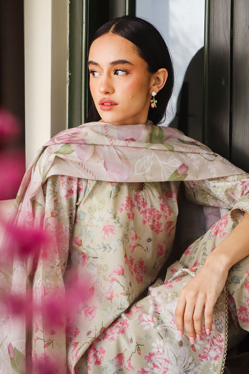 Cross Stitch | Printed Lawn | OLIVE AURA by Cross Stitch - Designer Dress - Type: Ladies Clothes - Available at Libayah - 100% Original
