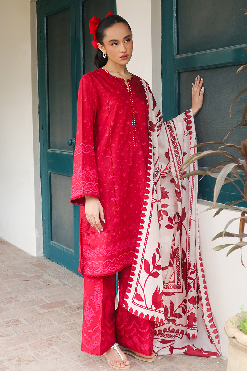 Cross Stitch | Printed Lawn | SCARLET SAGE by Cross Stitch - Designer Dress - Type: Ladies Clothes - Available at Libayah - 100% Original
