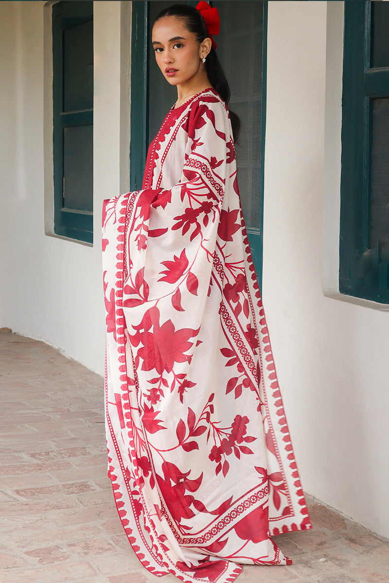 Cross Stitch | Printed Lawn | SCARLET SAGE by Cross Stitch - Designer Dress - Type: Ladies Clothes - Available at Libayah - 100% Original