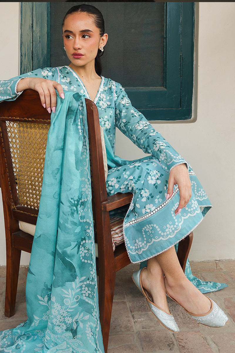 Cross Stitch | Printed Lawn | BLUE CHARM by Cross Stitch - Designer Dress - Type: Ladies Clothes - Available at Libayah - 100% Original