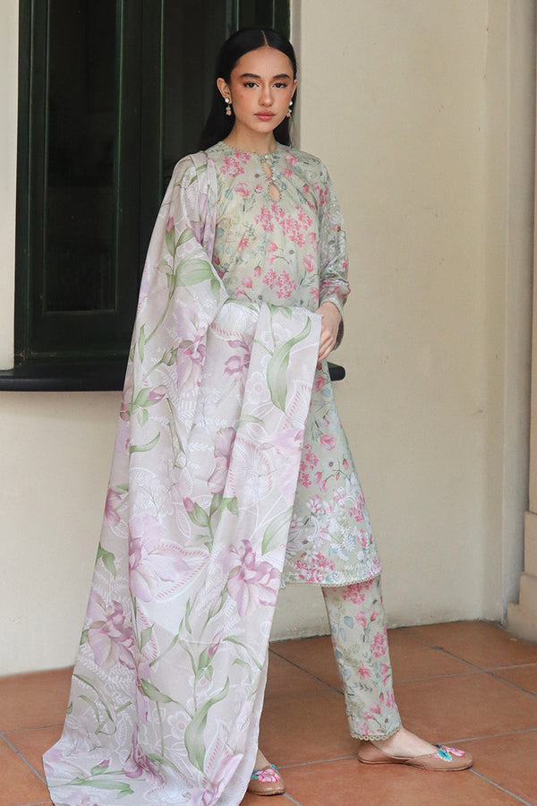 Cross Stitch | Printed Lawn | OLIVE AURA by Cross Stitch - Designer Dress - Type: Ladies Clothes - Available at Libayah - 100% Original