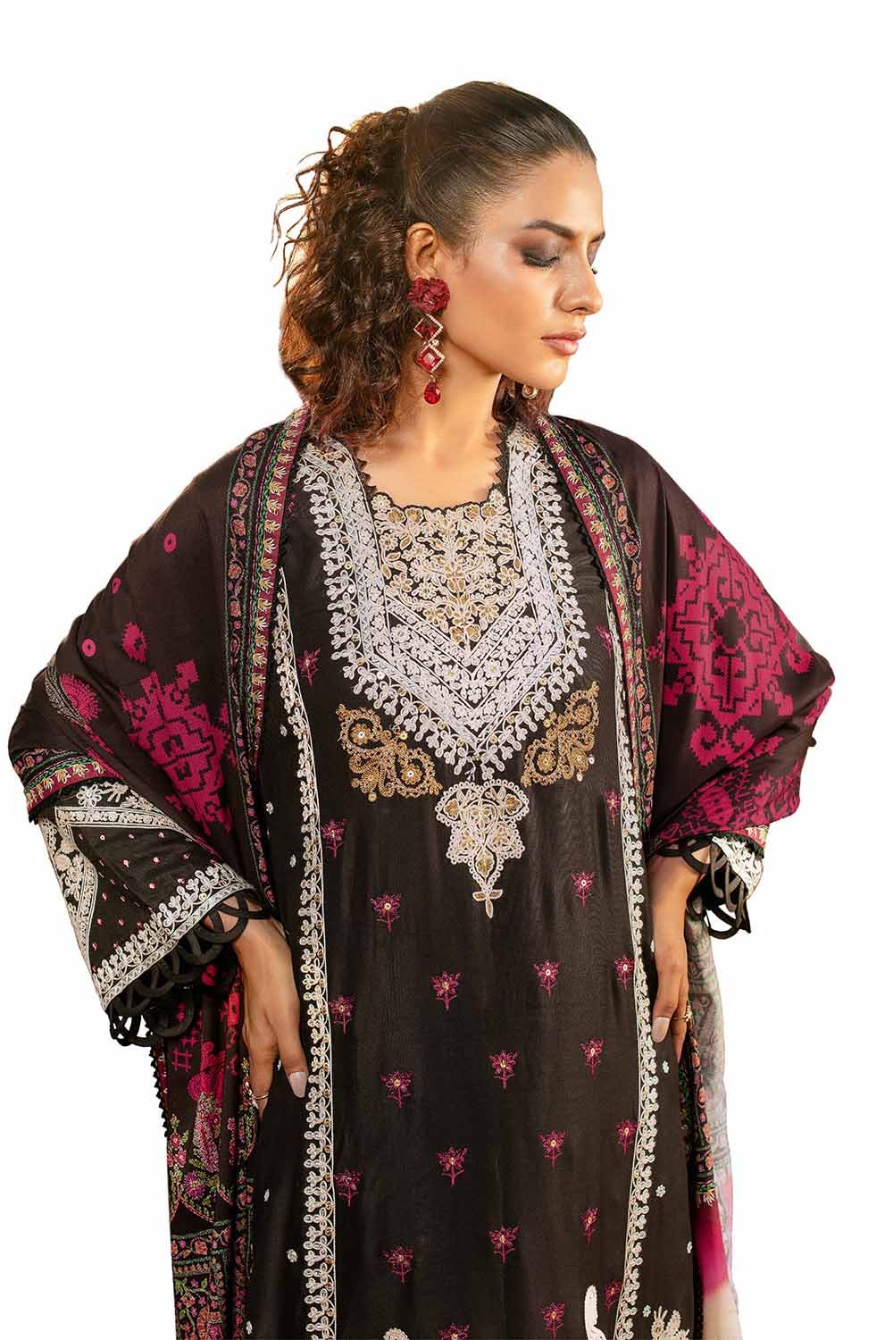 Gul Ahmed | Winter Collection 24 | Cotail Suit with Printed Twill Cotton Linen Dupatta CV-32010 by Gul Ahmed - Designer Dress - Type: Ladies Clothes - Available at Libayah - 100% Original